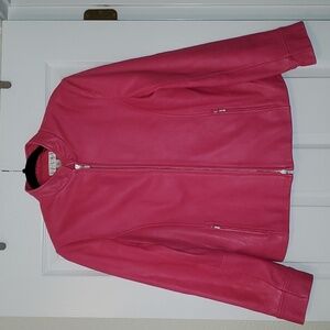 CASUAL Corner Vintage Pink Leather Jacket Size Medium